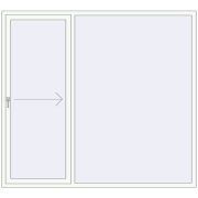 PATIO DOOR REHAU BRILLANT DESIGN 2200x2000 mm RAL 9016 Traffic white two-sided PATIO DOOR REHAU BRILLANT DESIGN 2200x2000 mm RAL 9016 Traffic white two-sided