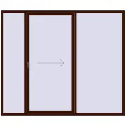 PATIO DOOR REHAU SYNEGO 2600x2200 mm BLACK_CHERRY two-sided