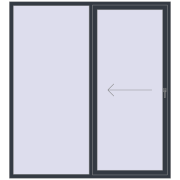 PATIO DOOR REHAU SYNEGO 2000x2200 mm ANTHRACITE_GREY_STRUKTURAL two-sided PATIO DOOR REHAU SYNEGO 2000x2200 mm ANTHRACITE_GREY_STRUKTURAL two-sided