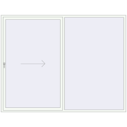 PATIO DOOR REHAU BRILLANT DESIGN 2800x2200 mm RAL 9016 Traffic white two-sided