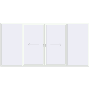 PATIO DOOR REHAU EURO 60 4500x2200 mm RAL 9016 Traffic white two-sided