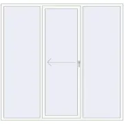 PATIO DOOR REHAU EURO 60 2400x2300 mm RAL 9016 Traffic white two-sided PATIO DOOR REHAU EURO 60 2400x2300 mm RAL 9016 Traffic white two-sided