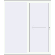 PATIO DOOR REHAU SYNEGO 1800x2050 mm RAL 9016 Traffic white two-sided