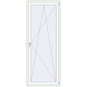 BALCONY DOOR REHAU SYNEGO 900x2250 mm RAL 9016 Traffic white two-sided