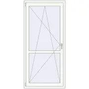 BALCONY DOOR REHAU EURO 70 890x1880 mm RAL 9016 Traffic white two-sided