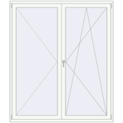 BALCONY DOOR REHAU SYNEGO 1800x2100 mm RAL 9016 Traffic white two-sided BALCONY DOOR REHAU SYNEGO 1800x2100 mm RAL 9016 Traffic white two-sided
