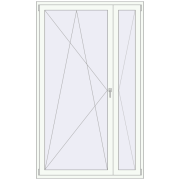 BALCONY DOOR REHAU SYNEGO 1400x2300 mm RAL 9016 Traffic white two-sided BALCONY DOOR REHAU SYNEGO 1400x2300 mm RAL 9016 Traffic white two-sided
