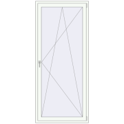BALCONY DOOR REHAU SYNEGO 1000x2250 mm RAL 9016 Traffic white two-sided