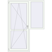 BALCONY DOOR REHAU EURO 60 1420x2000 mm RAL 9016 Traffic white two-sided BALCONY DOOR REHAU EURO 60 1420x2000 mm RAL 9016 Traffic white two-sided