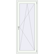 BALCONY DOOR REHAU SYNEGO 750x1900 mm RAL 9016 Traffic white two-sided BALCONY DOOR REHAU SYNEGO 750x1900 mm RAL 9016 Traffic white two-sided