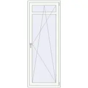 BALCONY DOOR REHAU SYNEGO 800x2100 mm RAL 9016 Traffic white two-sided