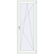 BALCONY DOOR REHAU EURO 70 800x2000 mm RAL 9016 Traffic white two-sided BALCONY DOOR REHAU EURO 70 800x2000 mm RAL 9016 Traffic white two-sided