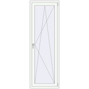 BALCONY DOOR REHAU EURO 70 660x2070 mm RAL 9016 Traffic white two-sided BALCONY DOOR REHAU EURO 70 660x2070 mm RAL 9016 Traffic white two-sided