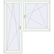 BALCONY DOOR REHAU EURO 70 1760x2000 mm RAL 9016 Traffic white two-sided BALCONY DOOR REHAU EURO 70 1760x2000 mm RAL 9016 Traffic white two-sided