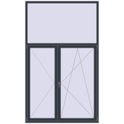 BALCONY DOOR REHAU EURO 60 1700x2820 mm ANTHRACITE_GREY_STRUKTURAL two-sided