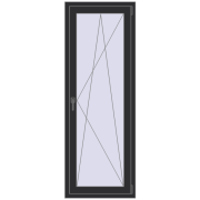 BALCONY DOOR REHAU EURO 70 690x1940 mm ANTHRACITE_GREY_GLATT two-sided BALCONY DOOR REHAU EURO 70 690x1940 mm ANTHRACITE_GREY_GLATT two-sided