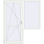 BALCONY DOOR REHAU EURO 70 1700x2000 mm RAL 9016 Traffic white two-sided BALCONY DOOR REHAU EURO 70 1700x2000 mm RAL 9016 Traffic white two-sided