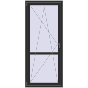 Uși de balcon 880x2050 mm BALCONY DOOR REHAU SYNEGO BLACK_STRUCTURAL two-sided