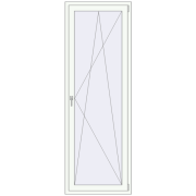 BALCONY DOOR REHAU SYNEGO 800x2250 mm RAL 9016 Traffic white two-sided