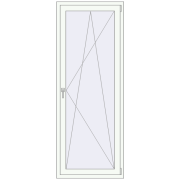 Uși de balcon 800x2100 mm BALCONY DOOR REHAU EURO 70 RAL 9016 Traffic white two-sided
