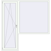 BALCONY DOOR REHAU EURO 60 2000x2100 mm RAL 9016 Traffic white two-sided BALCONY DOOR REHAU EURO 60 2000x2100 mm RAL 9016 Traffic white two-sided