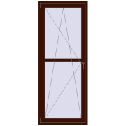 BALCONY DOOR REHAU EURO 60 840x2100 mm BLACK_CHERRY two-sided
