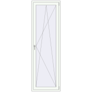 Uși de balcon 800x2400 mm BALCONY DOOR REHAU EURO 70 RAL 9016 Traffic white two-sided