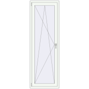 Uși de balcon 700x2050 mm BALCONY DOOR REHAU EURO 60 RAL 9016 Traffic white two-sided