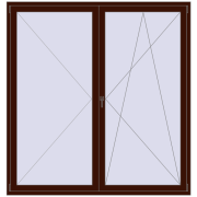 BALCONY DOOR REHAU SYNEGO 2000x2100 mm BLACK_CHERRY two-sided BALCONY DOOR REHAU SYNEGO 2000x2100 mm BLACK_CHERRY two-sided