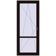 BALCONY DOOR REHAU EURO 70 860x2100 mm BLACK_BROWN two-sided