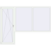 BALCONY DOOR REHAU SYNEGO 2800x2100 mm RAL 9016 Traffic white two-sided BALCONY DOOR REHAU SYNEGO 2800x2100 mm RAL 9016 Traffic white two-sided