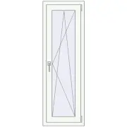 BALCONY DOOR REHAU EURO 60 500x1500 mm RAL 9016 Traffic white two-sided