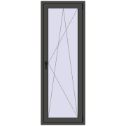 BALCONY DOOR REHAU EURO 70 690x1940 mm BASALT_GREY two-sided BALCONY DOOR REHAU EURO 70 690x1940 mm BASALT_GREY two-sided