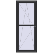BALCONY DOOR REHAU EURO 60 840x2100 mm ANTHRACITE_GREY_GLATT two-sided