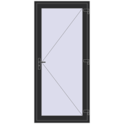 REHAU EURO 60 1000x2200 mm BLACK_STRUCTURAL two-sided