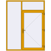DOOR ALU STANDARD 72 1800x2340 mm RAL 1004 Golden yellow two-sided