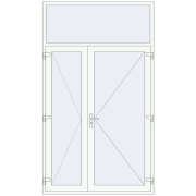 REHAU EURO 60 1600x2766 mm RAL 9016 Traffic white two-sided