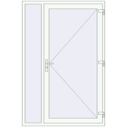 DOOR ALU STANDARD 72 1400x2100 mm RAL 9016 Traffic white two-sided