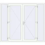 REHAU EURO 60 2400x2100 mm RAL 9016 Traffic white two-sided