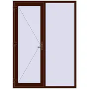 REHAU EURO 60 1600x2200 mm BLACK_CHERRY two-sided