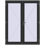 OPTIMUM REHAU BRILLANT 1600x2050 mm BLACK_STRUCTURAL two-sided