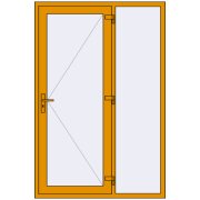 DOOR ALU STANDARD 72 1400x2100 mm RAL 1006 Maize yellow two-sided