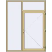 DOOR ALU STANDARD 72 1800x2340 mm RAL 1000 Green beige two-sided