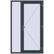 ENERGY-SAVING REHAU SYNEGO 1300x2100 mm ANTHRACITE_GREY_STRUKTURAL two-sided ENERGY-SAVING REHAU SYNEGO 1300x2100 mm ANTHRACITE_GREY_STRUKTURAL two-sided