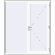 REHAU BRILLANT BUSINESS 1800x2100 mm RAL 9016 Traffic white two-sided