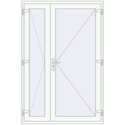 REHAU EURO 60 1400x2100 mm RAL 9016 Traffic white two-sided