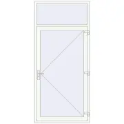 DOOR ALU STANDARD 72 1200x2650 mm RAL 9016 Traffic white two-sided
