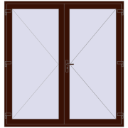 OPTIMUM REHAU BRILLANT 2000x2100 mm BLACK_CHERRY two-sided