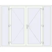 DOOR ALU STANDARD 72 2400x1950 mm RAL 9016 Traffic white two-sided