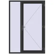 ENERGY-SAVING REHAU SYNEGO 1500x2200 mm ANTHRACITE_GREY_GLATT two-sided